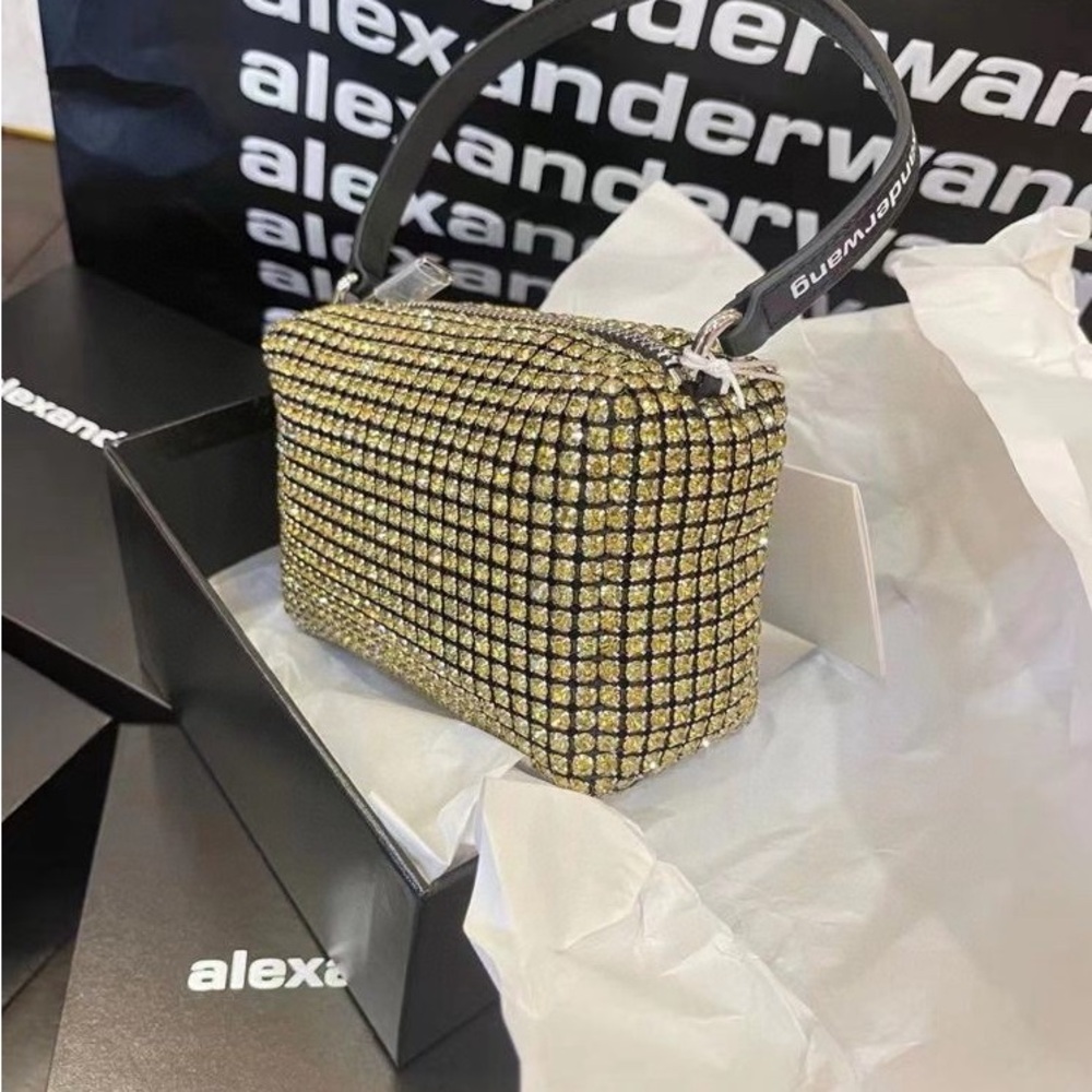 Alexander Wang Gold Crystal Mini Bag